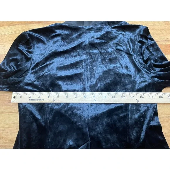 Express Women's S Black Blazer Velvet Rayon Coat Chic Casual Career Business - Picture 4 of 9